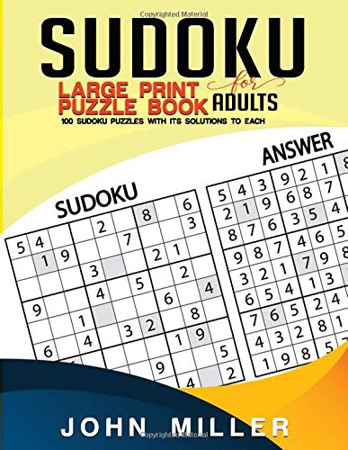 SUDOKU Large Print Puzzle Book For Adults: 100 Puzzles